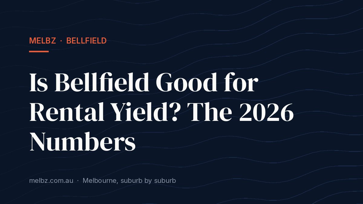 Title card: Is Bellfield Good for Rental Yield? The 2026 Numbers