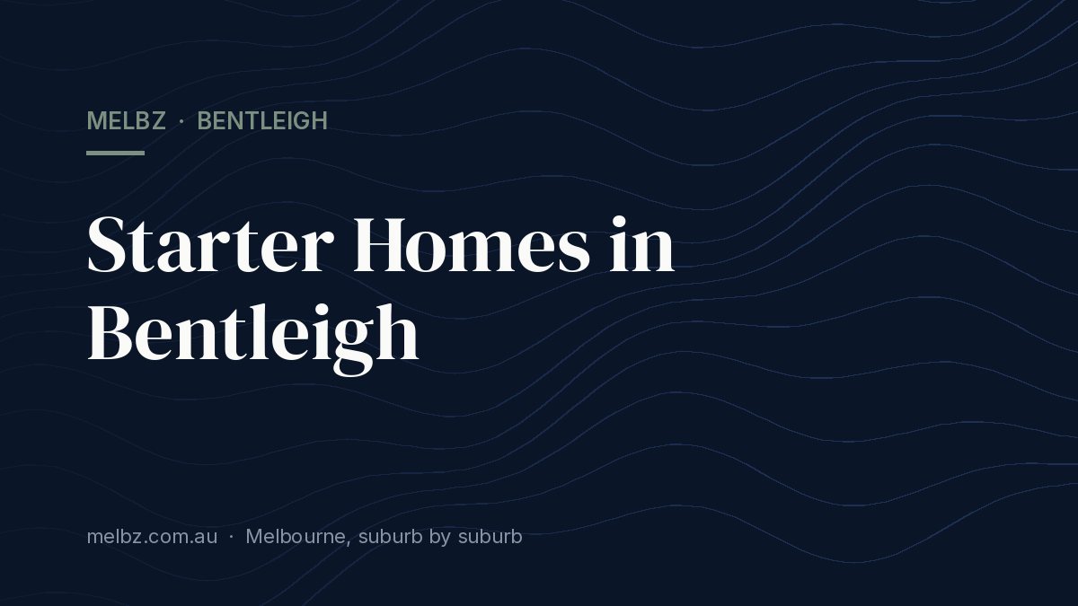 Title card: Starter Homes in Bentleigh