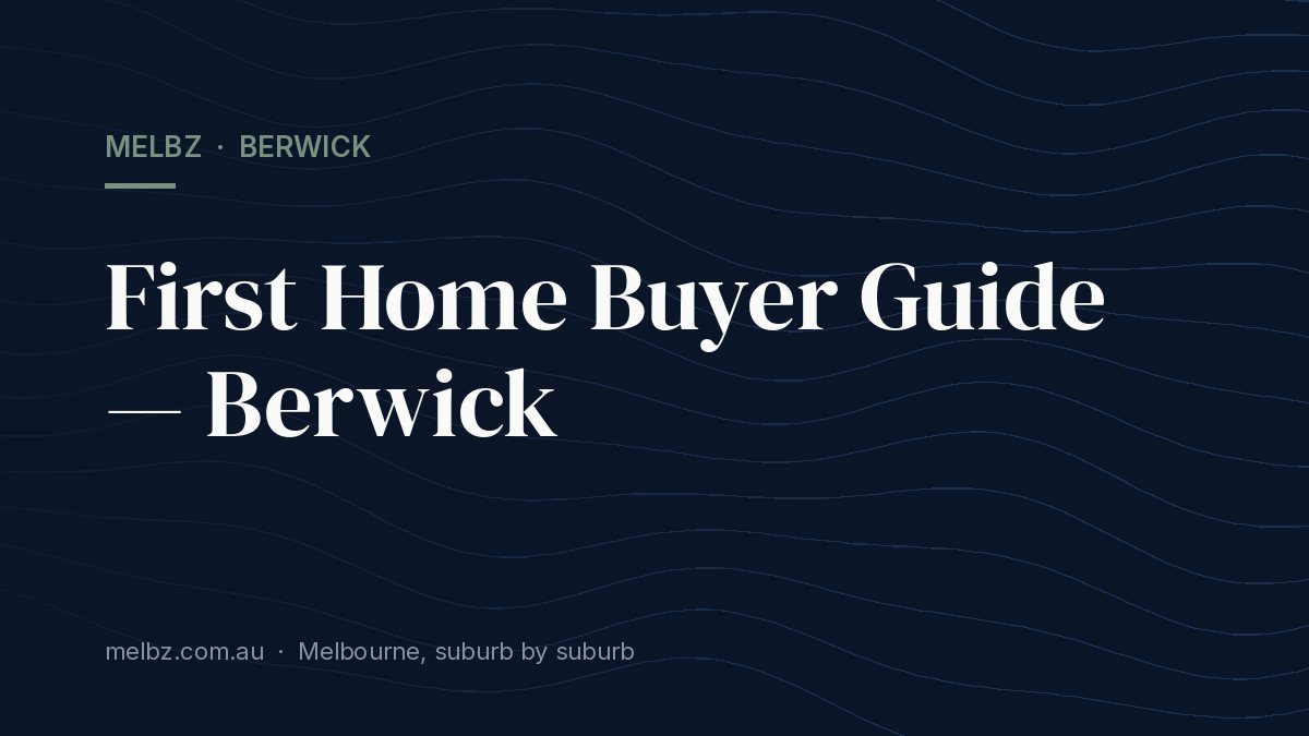 Title card: First Home Buyer Guide — Berwick