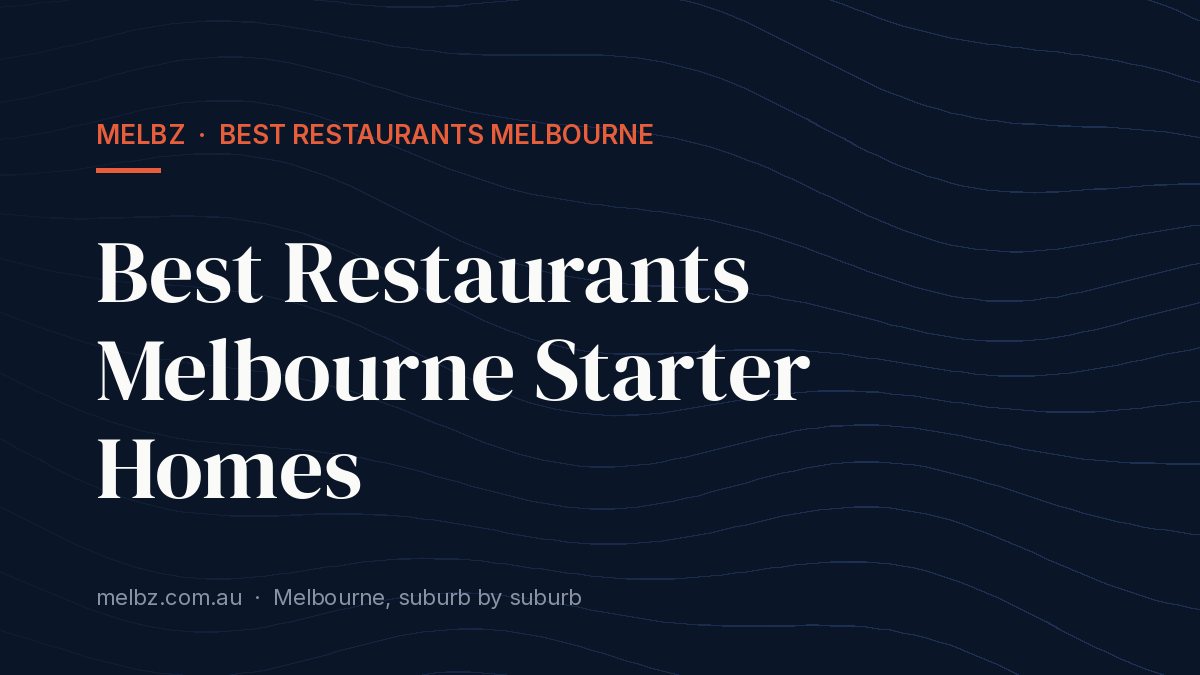 Title card: Best Restaurants Melbourne Starter Homes