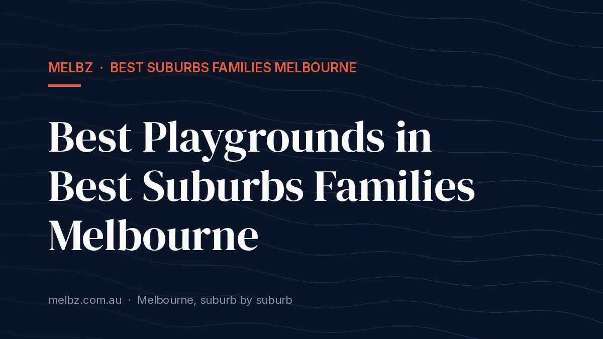 Title card: Best Playgrounds in Best Suburbs Families Melbourne