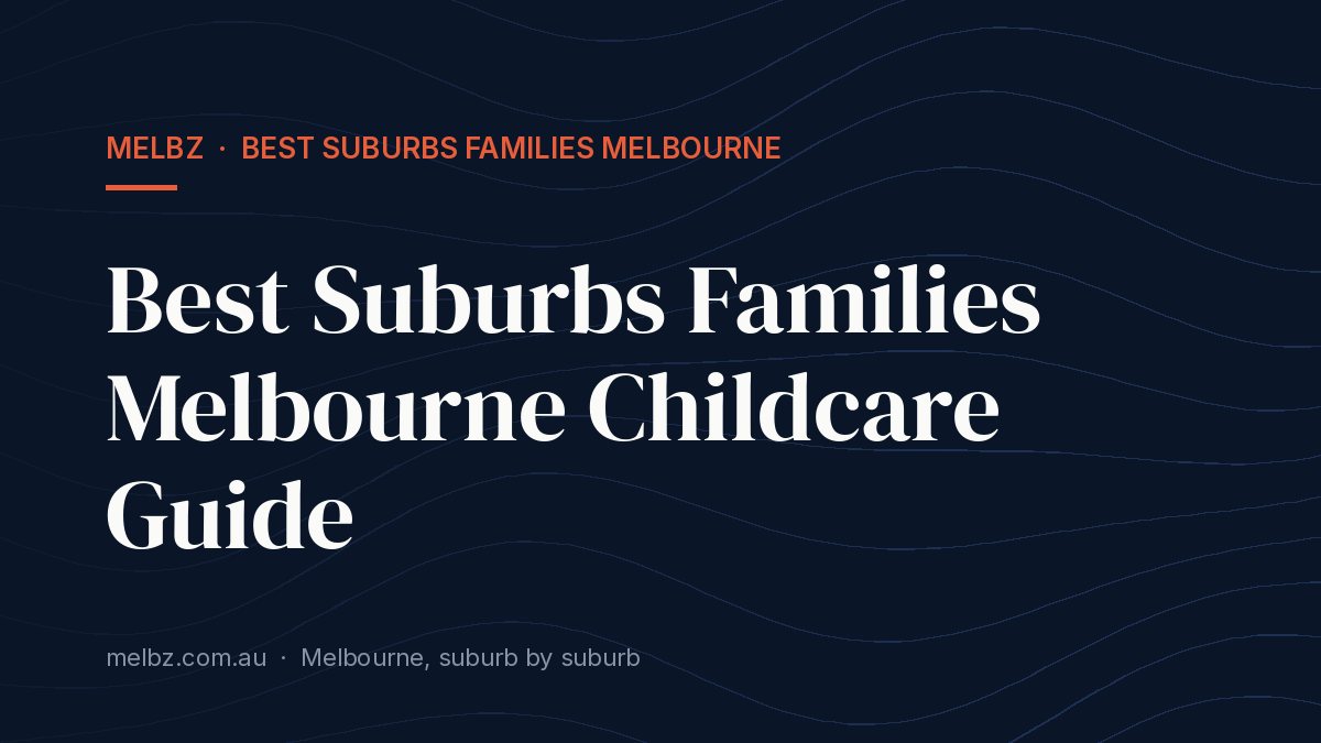 Title card: Best Suburbs Families Melbourne Childcare Guide