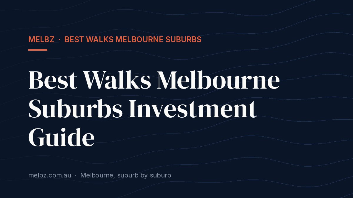 Title card: Best Walks Melbourne Suburbs Investment Guide