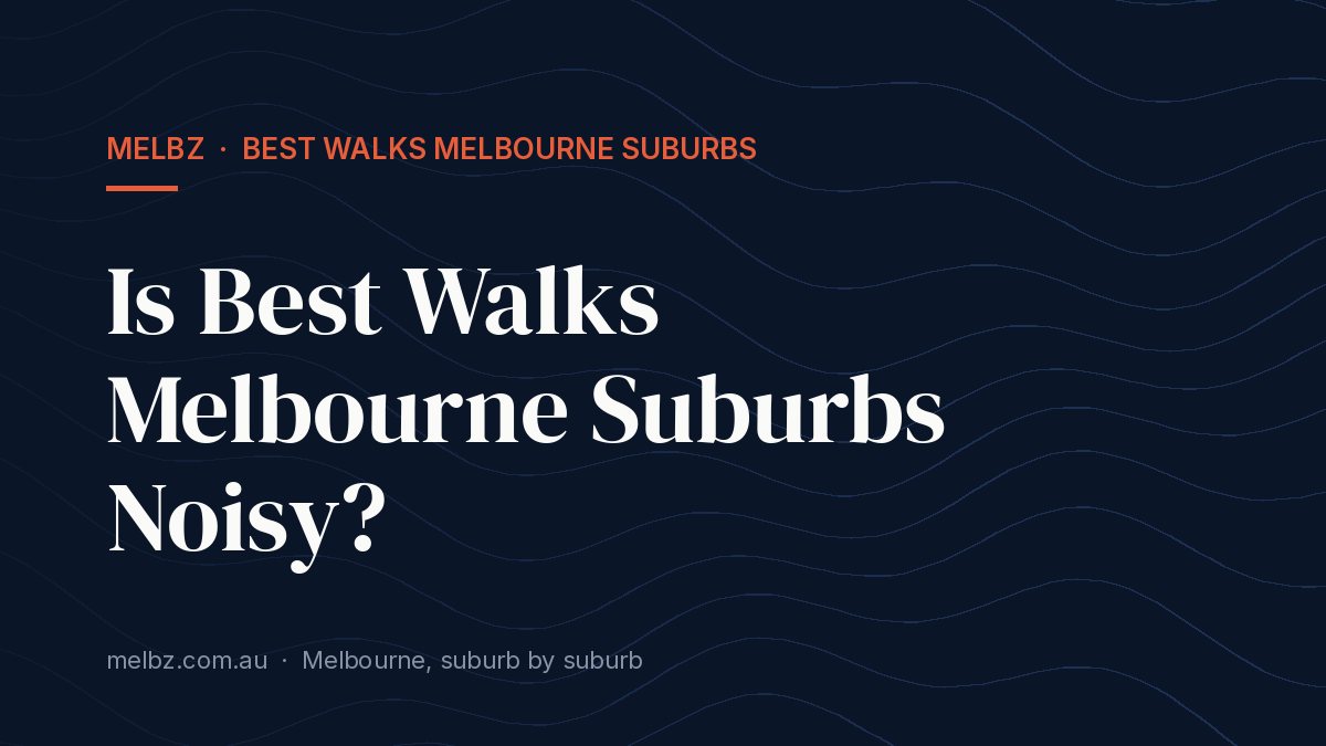 Title card: Is Best Walks Melbourne Suburbs Noisy?