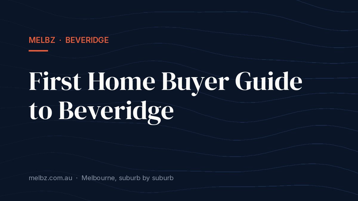 Title card: First Home Buyer Guide to Beveridge