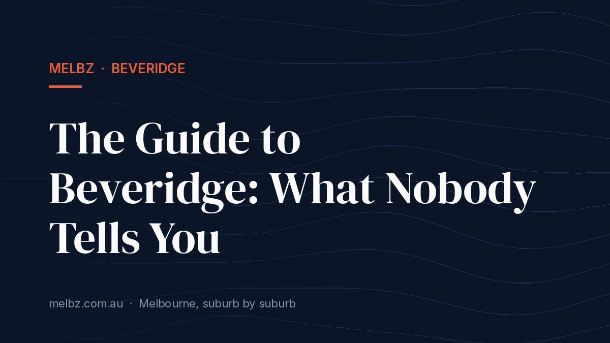 Title card: The Guide to Beveridge: What Nobody Tells You