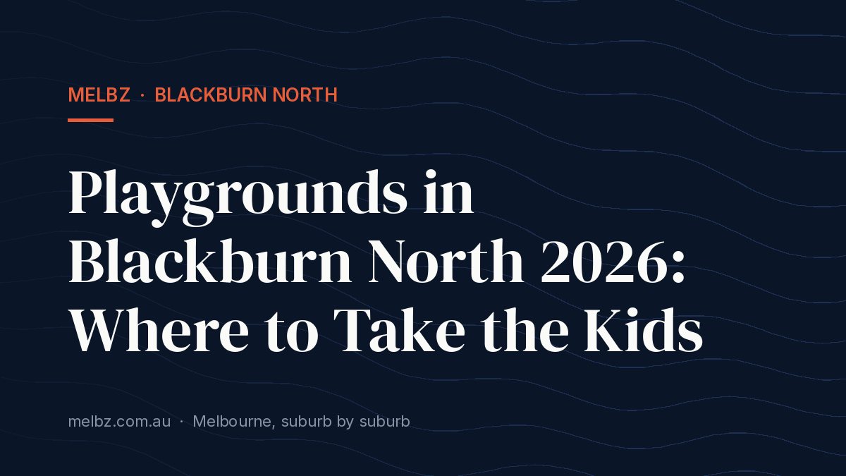 Title card: Playgrounds in Blackburn North 2026: Where to Take the Kids