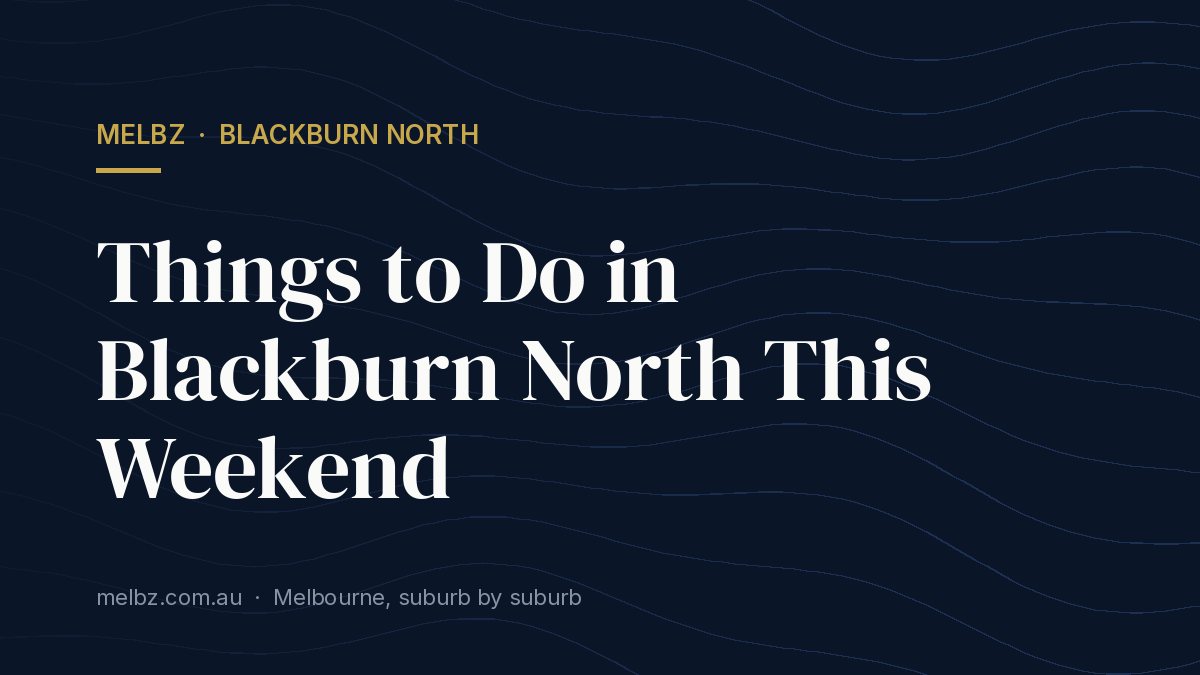 Title card: Things to Do in Blackburn North This Weekend