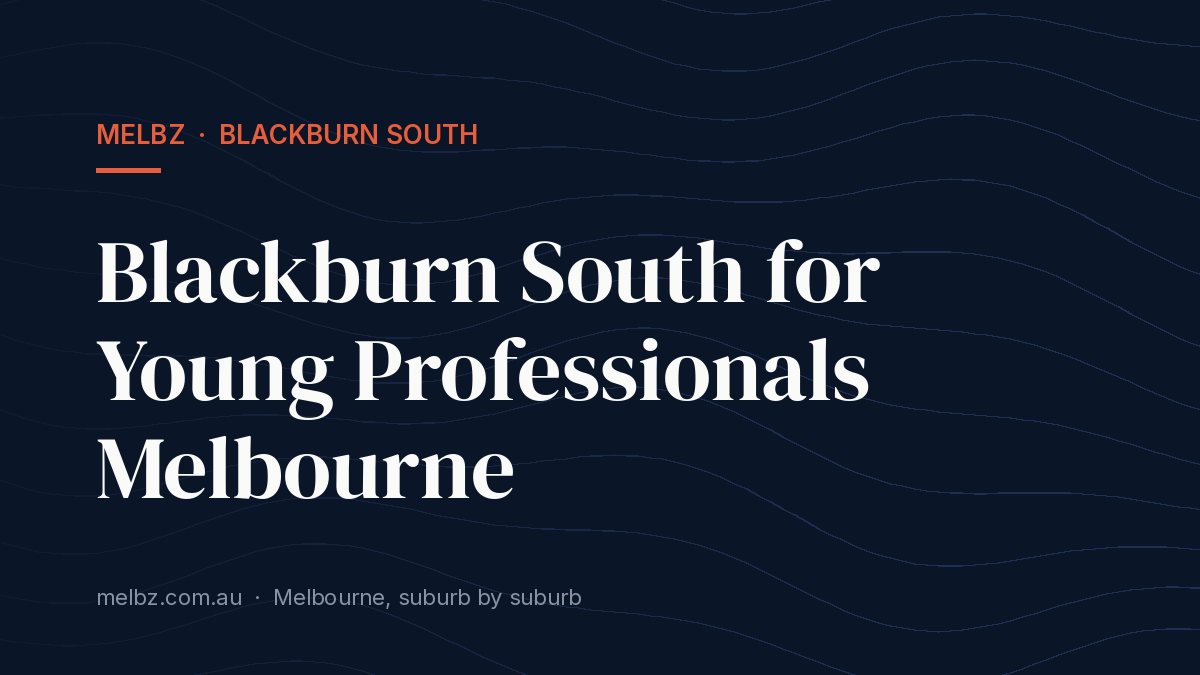 Title card: Blackburn South for Young Professionals Melbourne