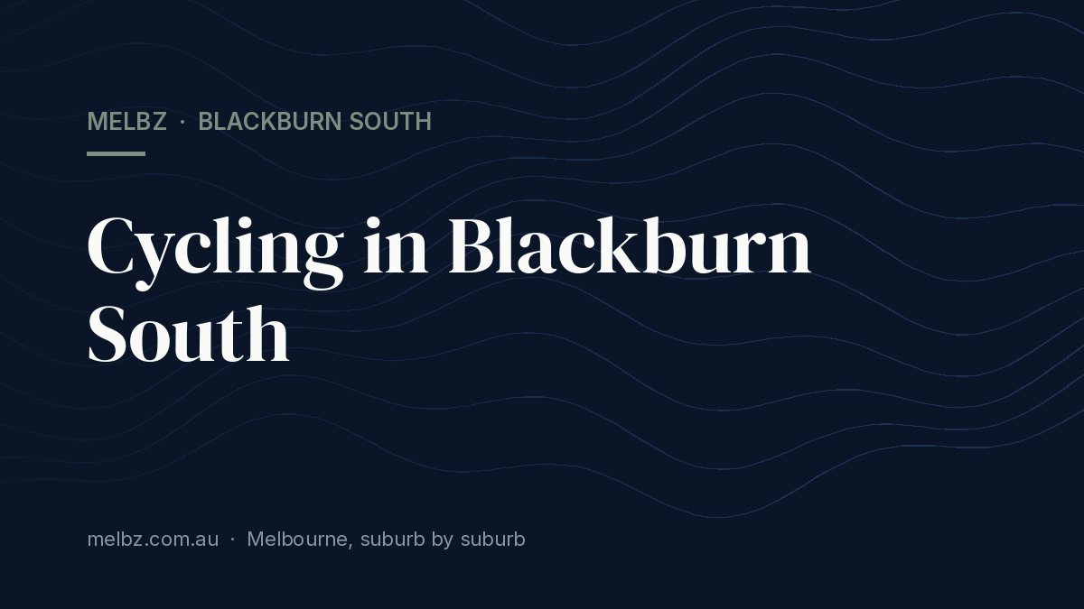 Title card: Cycling in Blackburn South