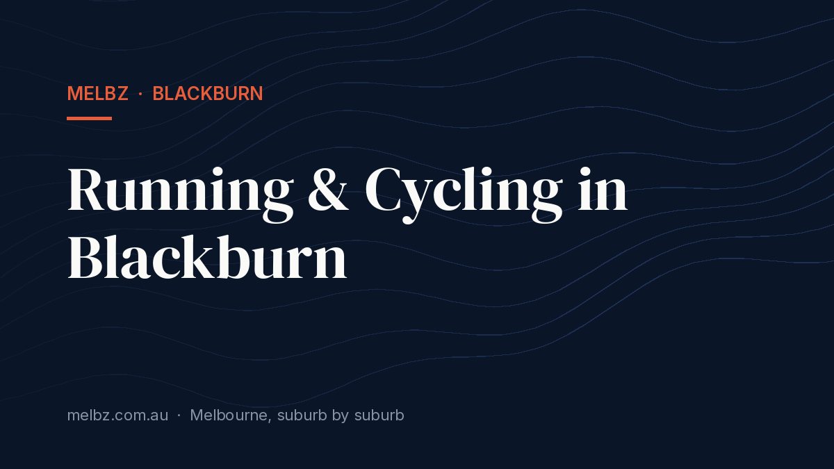 Title card: Running & Cycling in Blackburn