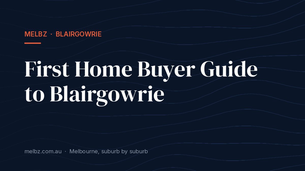 Title card: First Home Buyer Guide to Blairgowrie