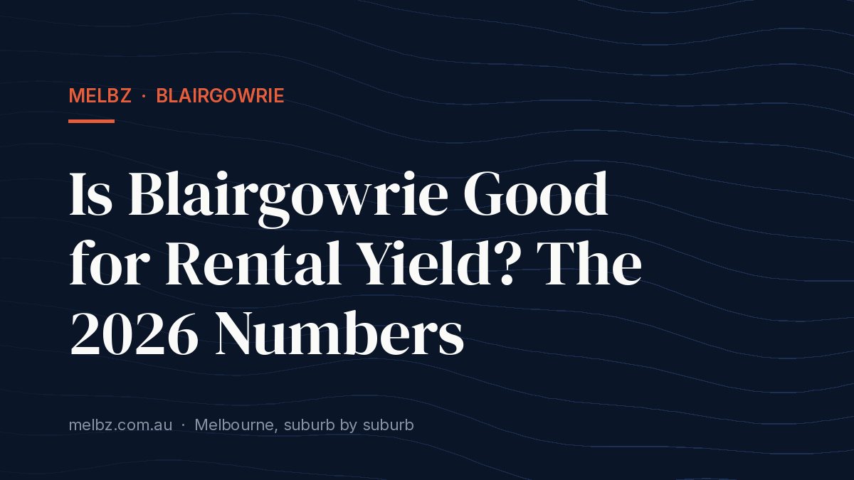 Title card: Is Blairgowrie Good for Rental Yield? The 2026 Numbers