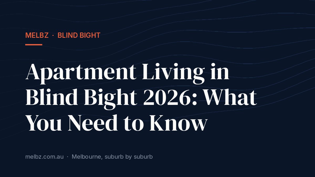 Title card: Apartment Living in Blind Bight 2026: What You Need to Know