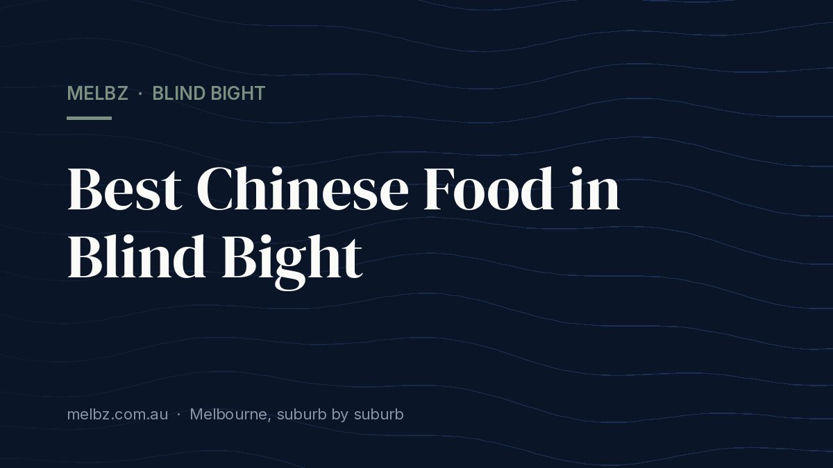 Title card: Best Chinese Food in Blind Bight