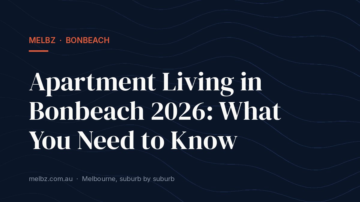 Title card: Apartment Living in Bonbeach 2026: What You Need to Know