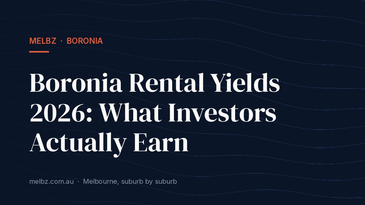Title card: Boronia Rental Yields 2026: What Investors Actually Earn