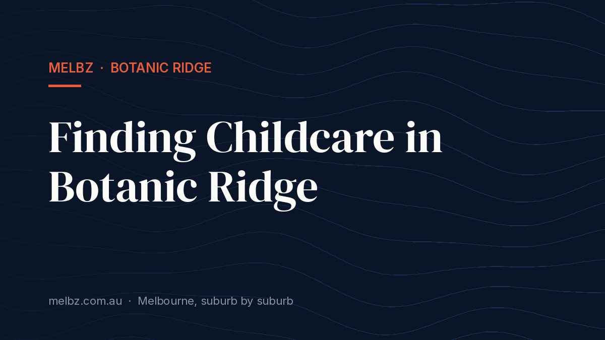 Title card: Finding Childcare in Botanic Ridge