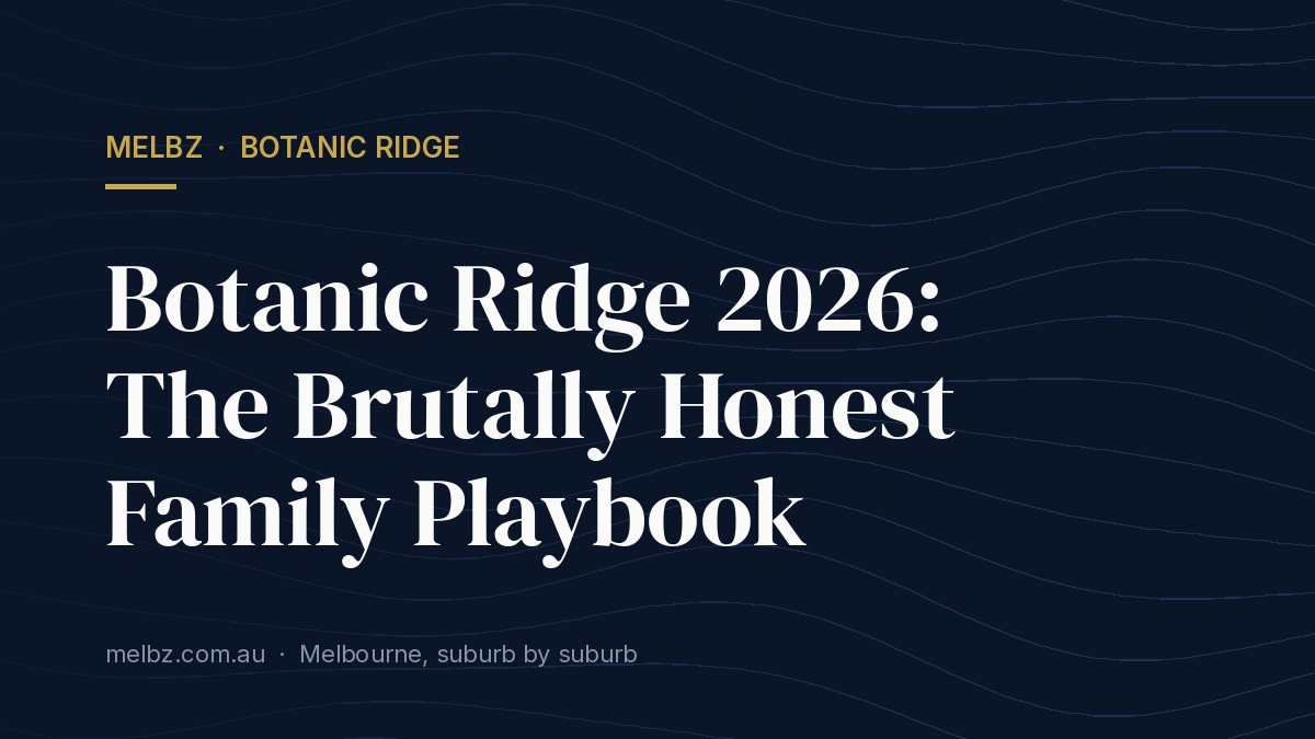 Title card: Botanic Ridge 2026: The Brutally Honest Family Playbook