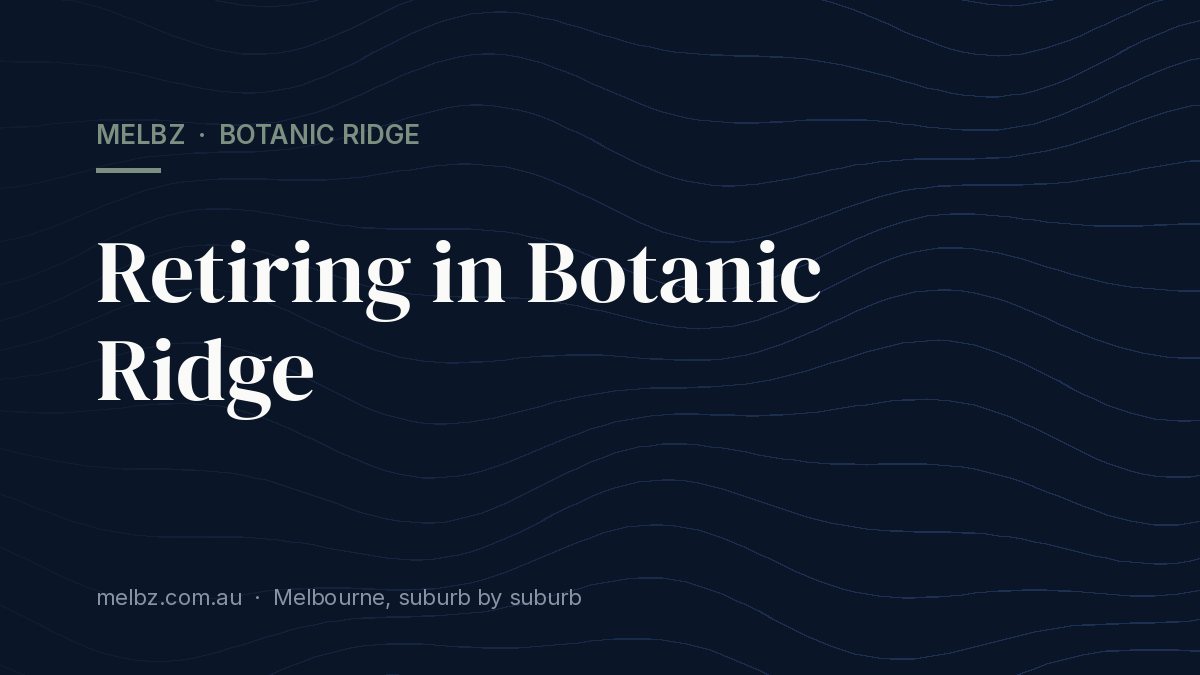Title card: Retiring in Botanic Ridge