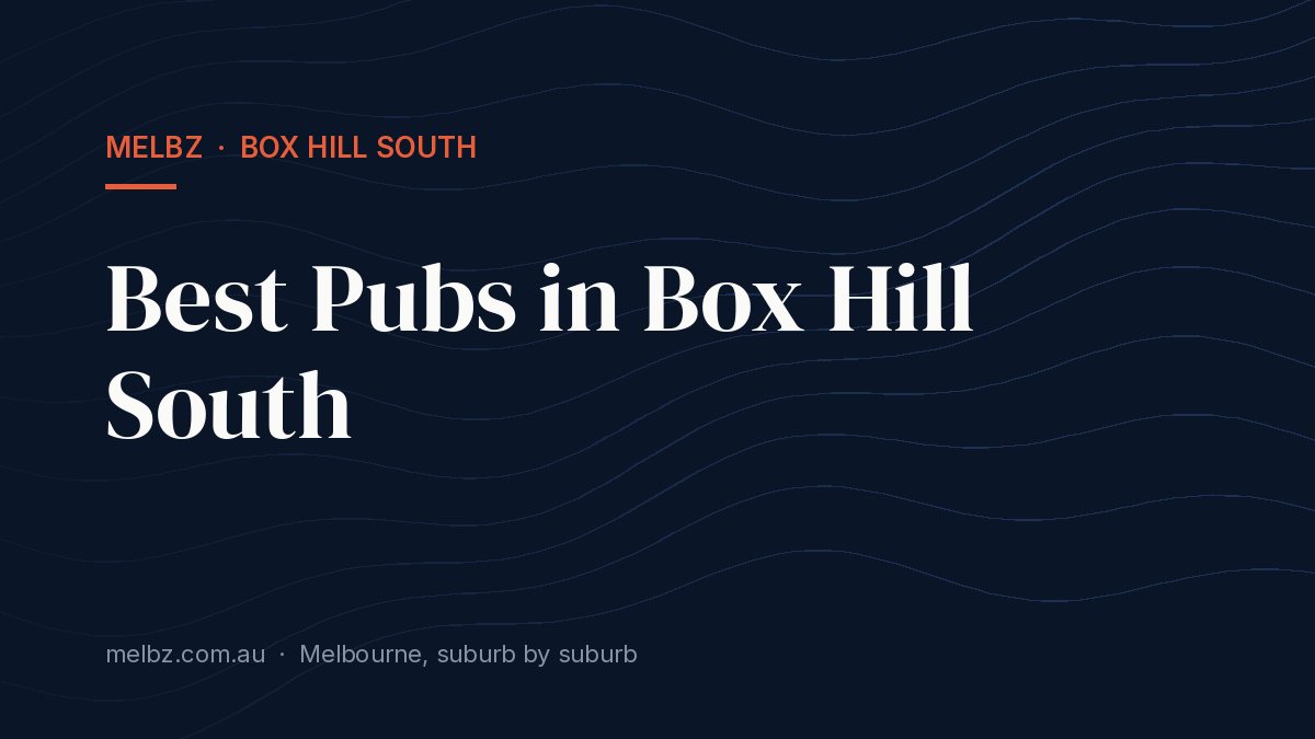 Title card: Best Pubs in Box Hill South