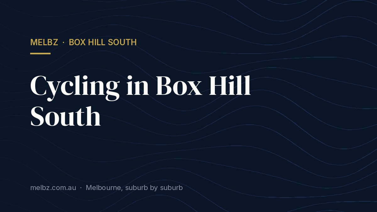 Title card: Cycling in Box Hill South