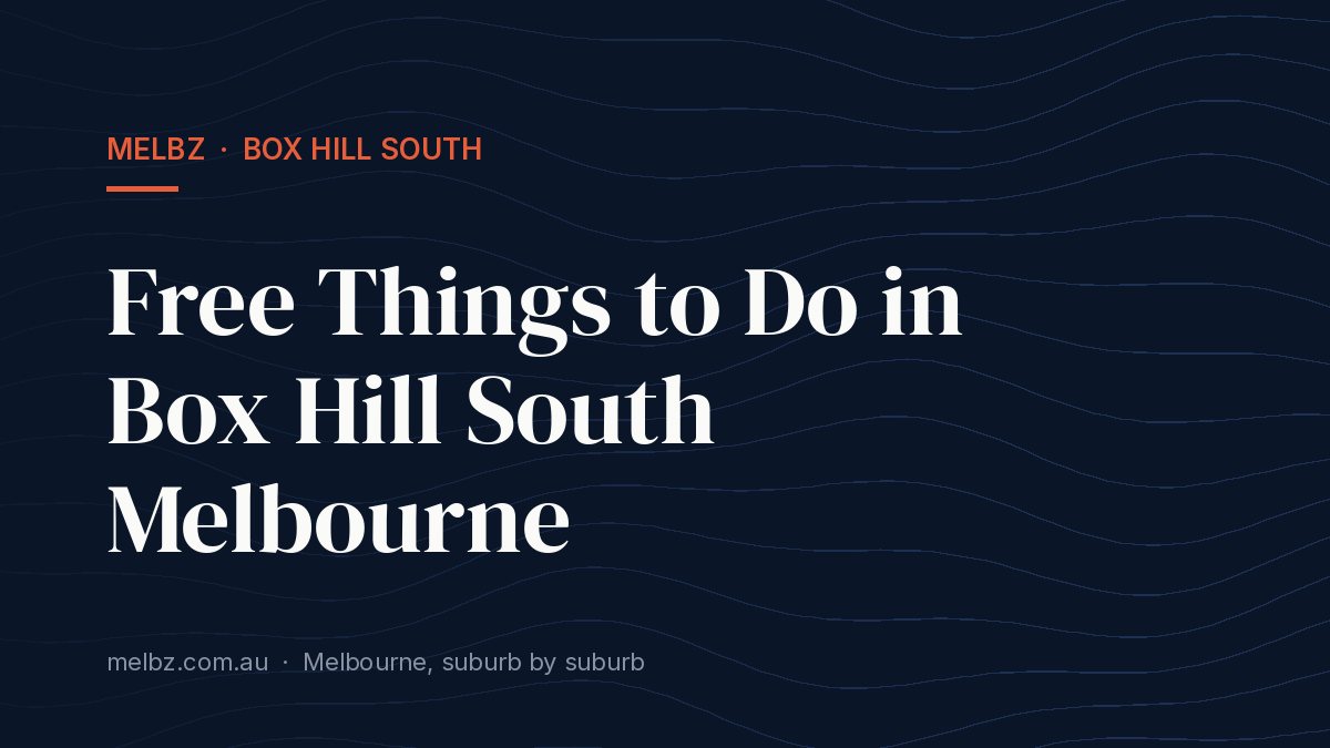 Title card: Free Things to Do in Box Hill South Melbourne