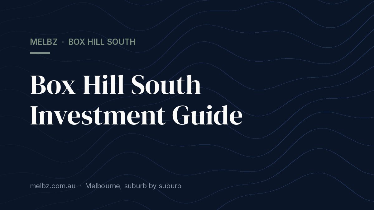 Title card: Box Hill South Investment Guide
