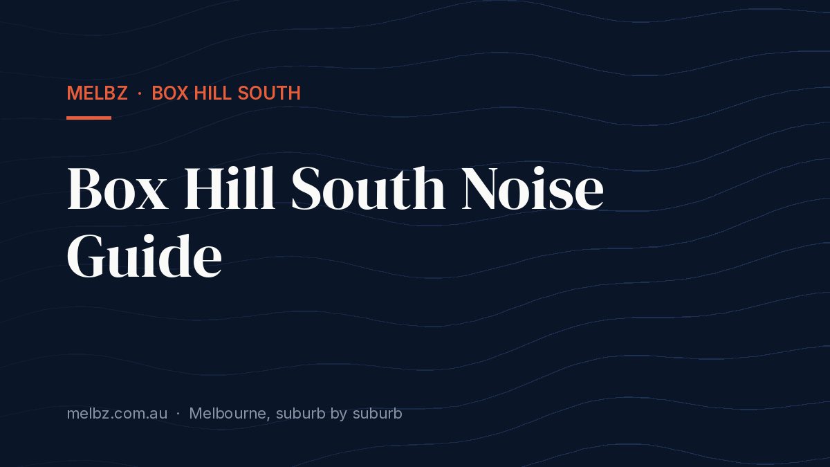 Title card: Box Hill South Noise Guide