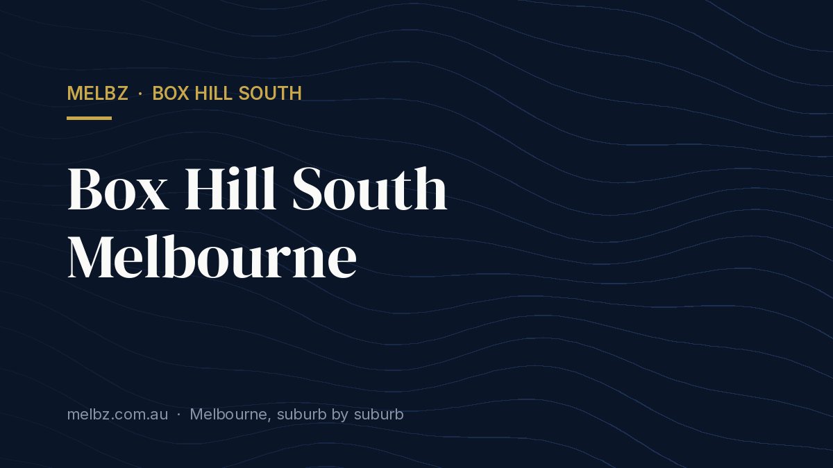 Title card: Box Hill South Melbourne