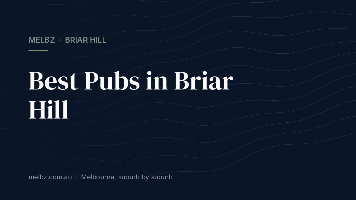 Title card: Best Pubs in Briar Hill