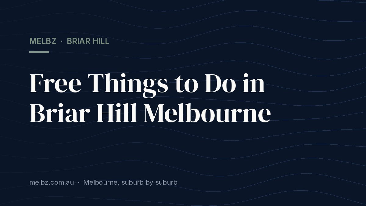 Title card: Free Things to Do in Briar Hill Melbourne