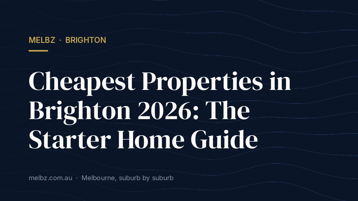 Title card: Cheapest Properties in Brighton 2026: The Starter Home Guide