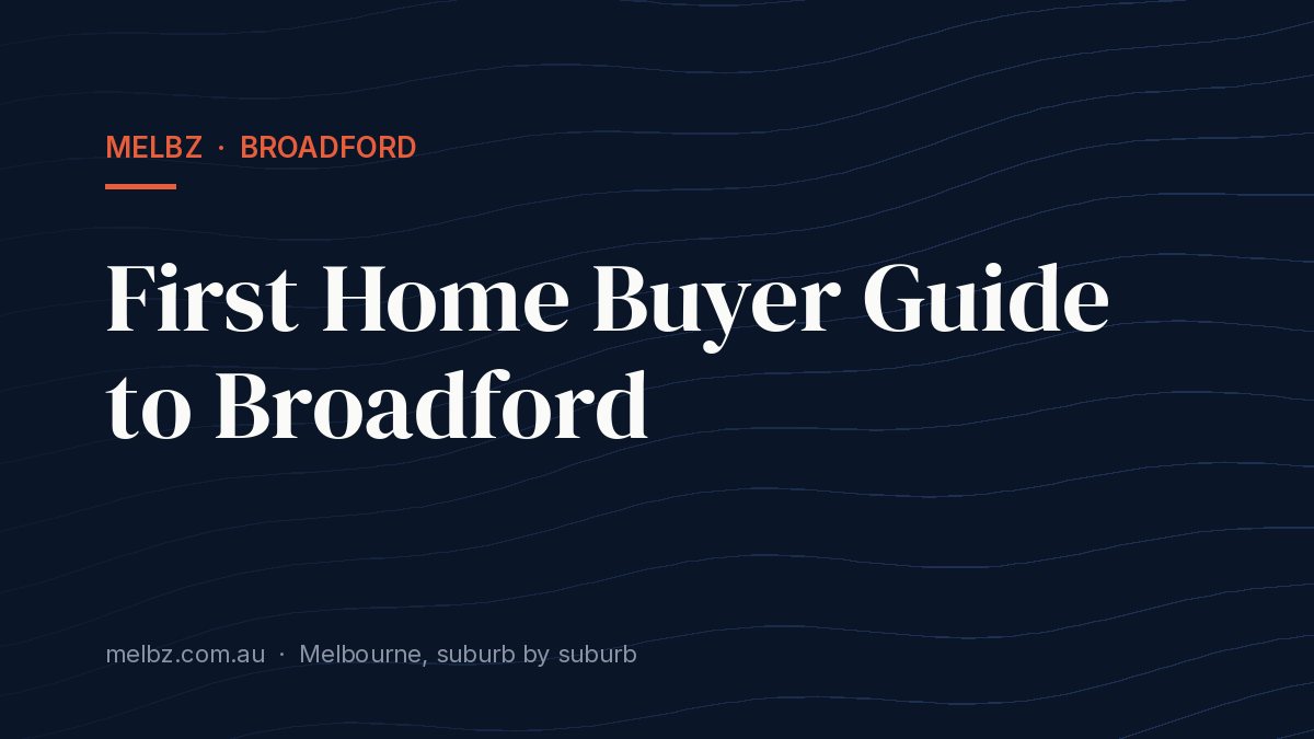 Title card: First Home Buyer Guide to Broadford