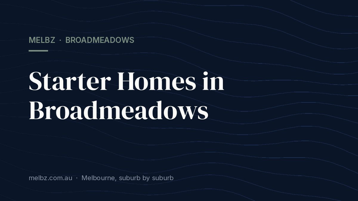 Title card: Starter Homes in Broadmeadows