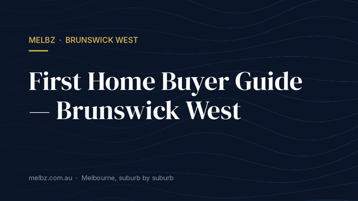 Title card: First Home Buyer Guide — Brunswick West