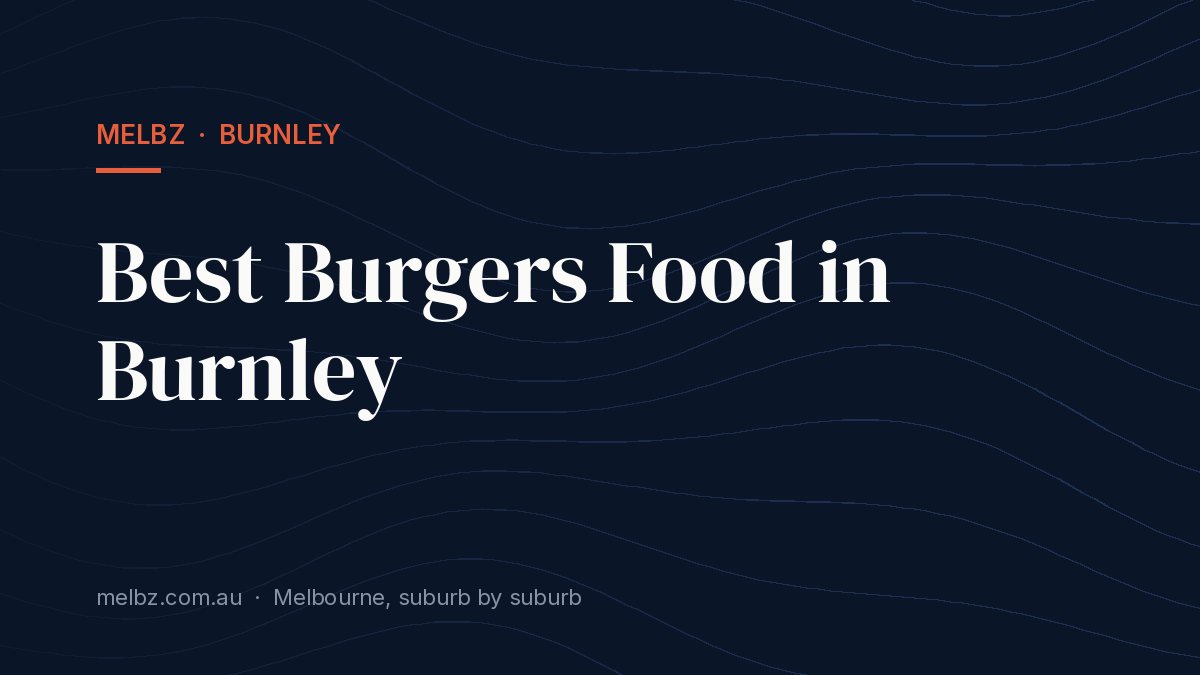 Title card: Best Burgers Food in Burnley