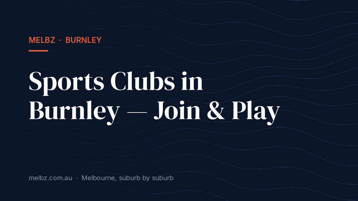 Title card: Sports Clubs in Burnley — Join & Play
