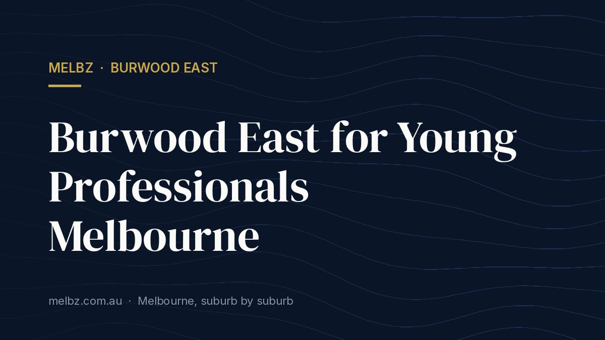 Title card: Burwood East for Young Professionals Melbourne