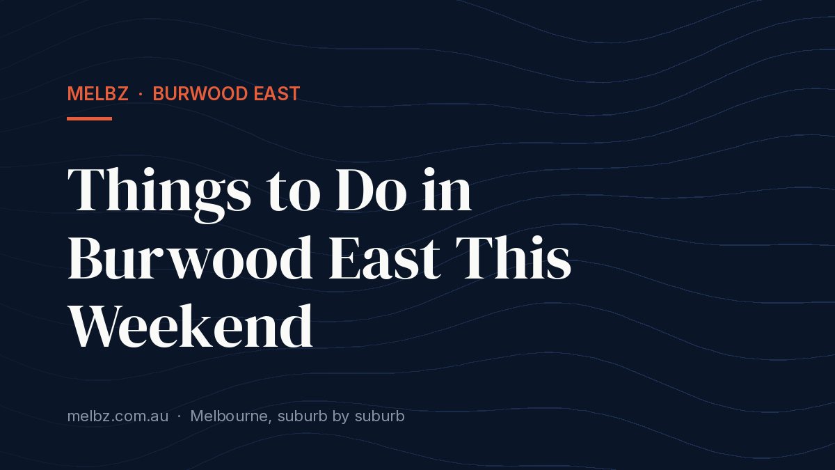 Title card: Things to Do in Burwood East This Weekend