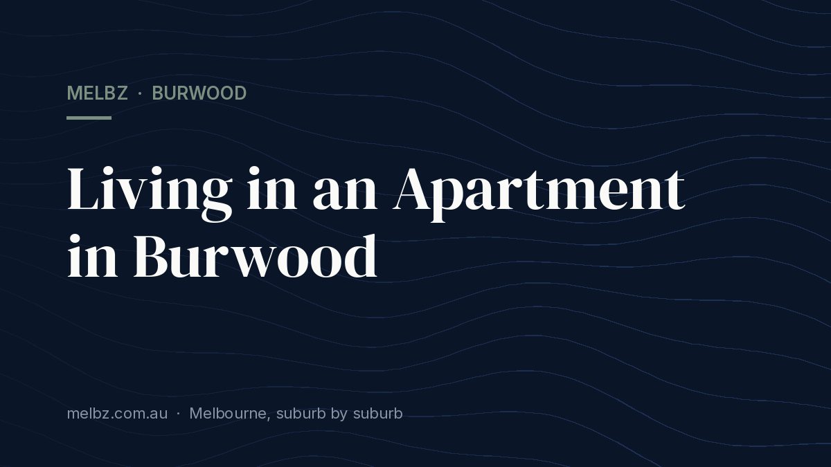 Title card: Living in an Apartment in Burwood