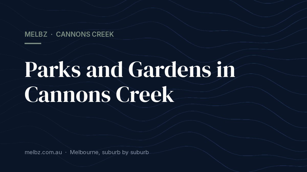 Title card: Parks and Gardens in Cannons Creek