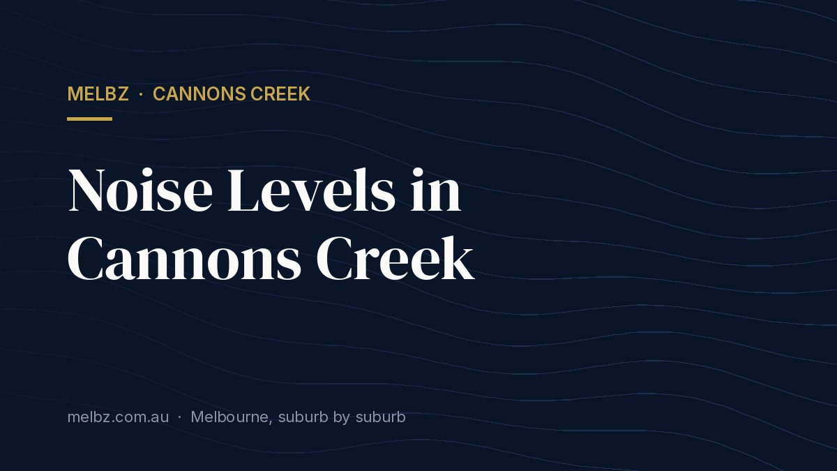 Title card: Noise Levels in Cannons Creek