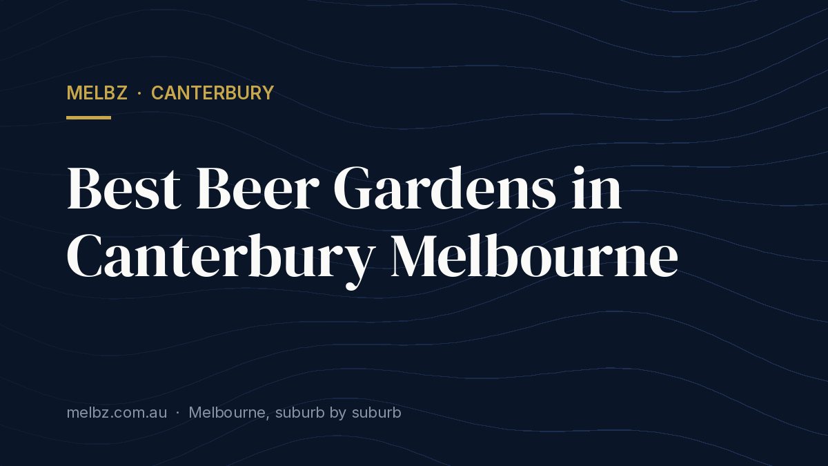 Title card: Best Beer Gardens in Canterbury Melbourne