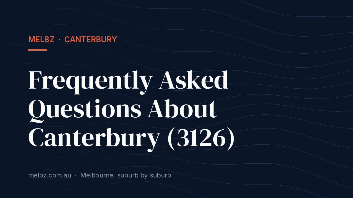 Title card: Frequently Asked Questions About Canterbury (3126)