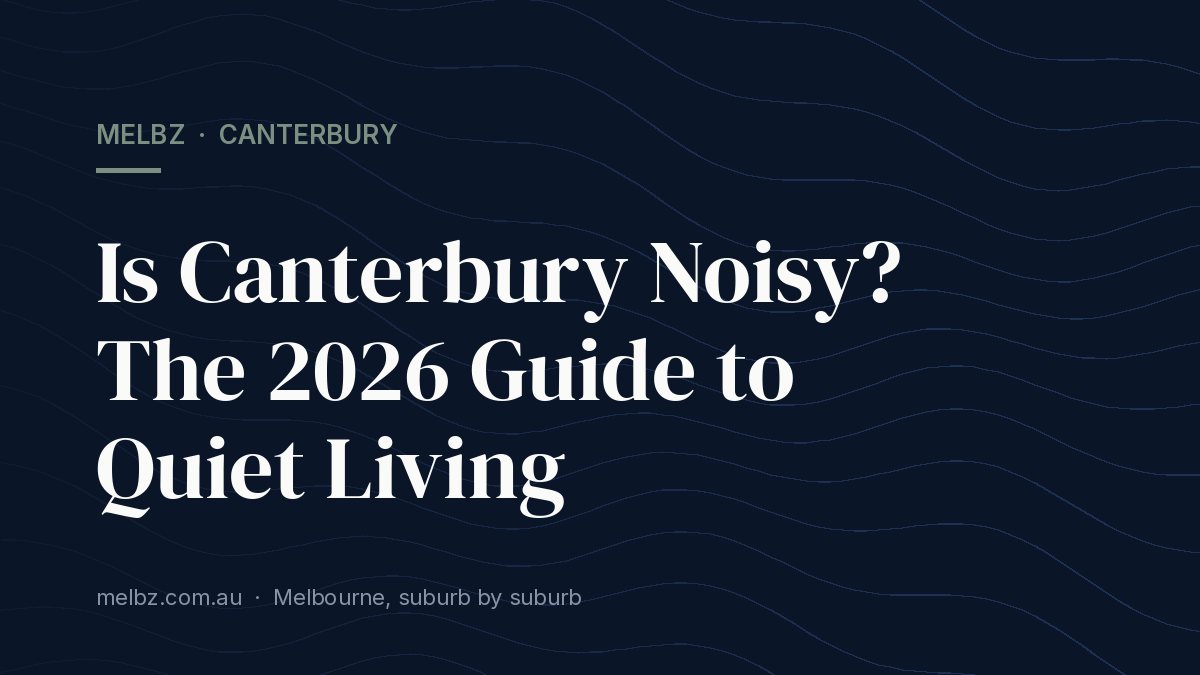 Title card: Is Canterbury Noisy? The 2026 Guide to Quiet Living