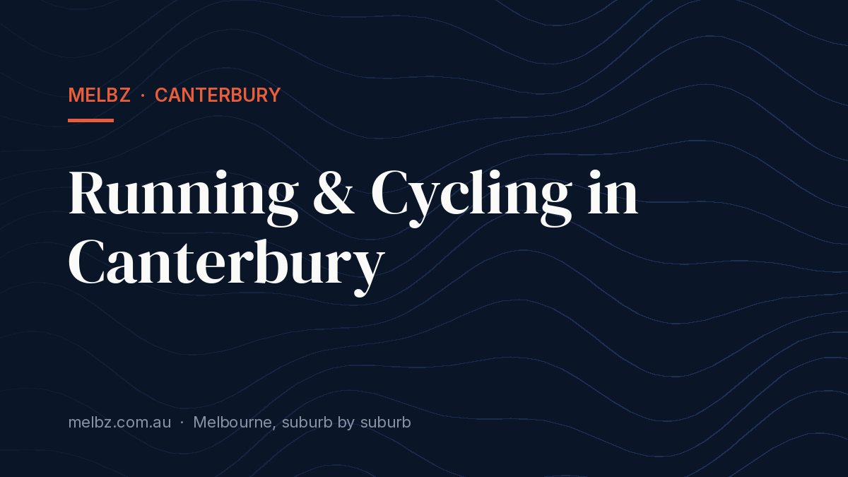 Title card: Running & Cycling in Canterbury