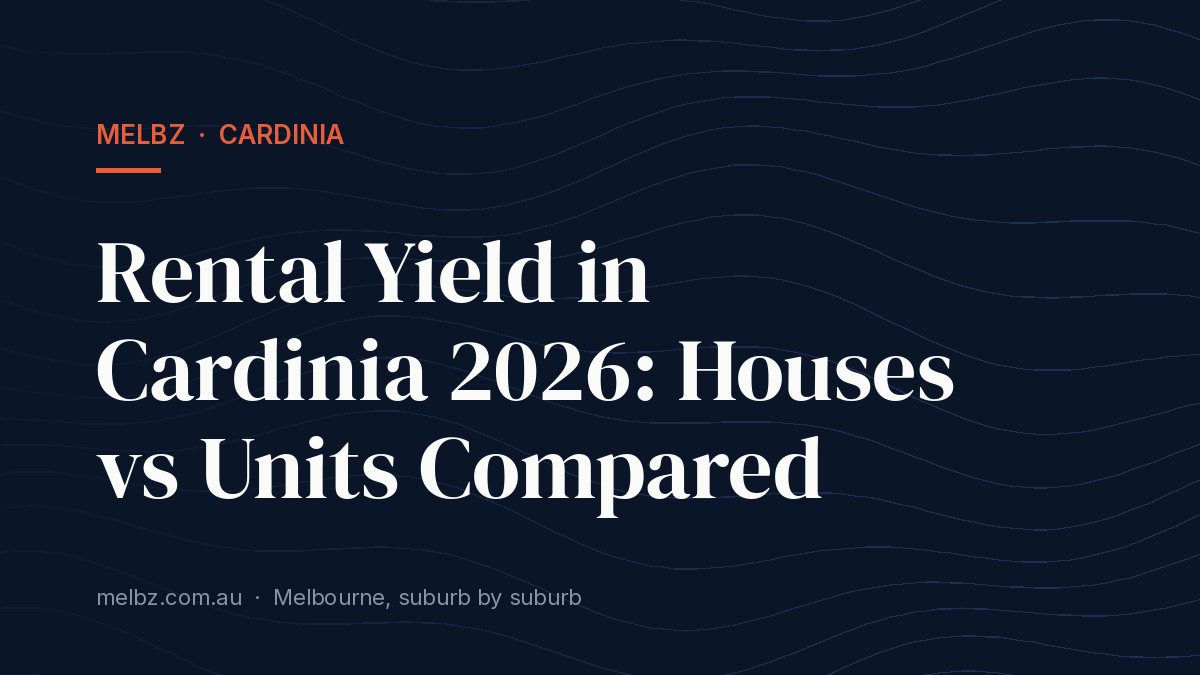 Title card: Rental Yield in Cardinia 2026: Houses vs Units Compared