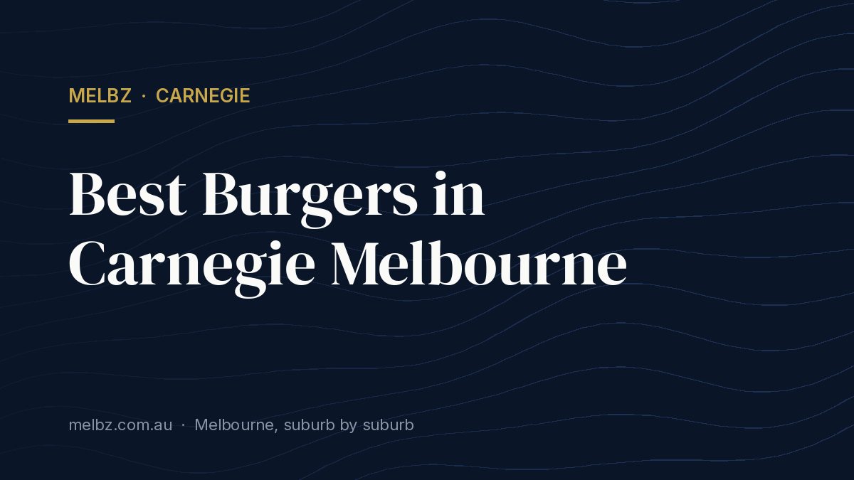 Title card: Best Burgers in Carnegie Melbourne