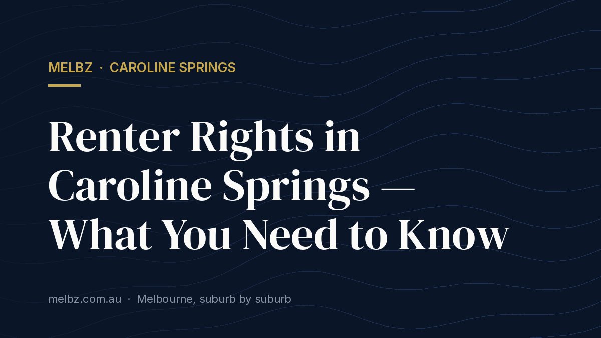 Title card: Renter Rights in Caroline Springs — What You Need to Know